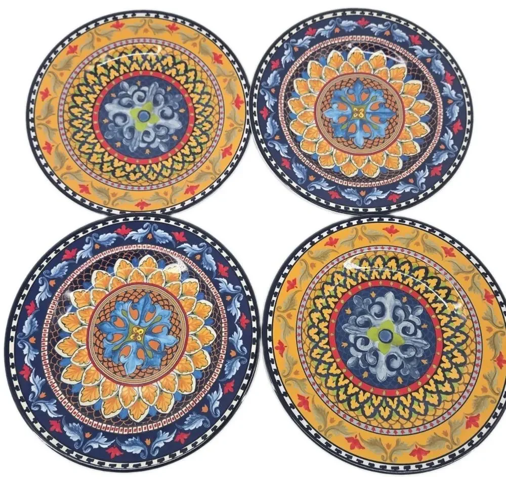 4 Williams Sonoma Sicily Melamine Salad Plates 8.5